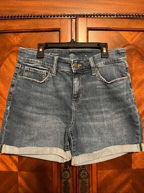 St. John's Bay Medium Blue Denim Rolled Cuff Shorts
